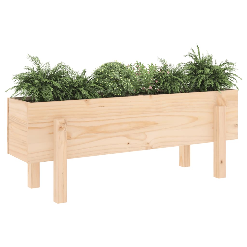 Vidaxl plantenbak verhoogd 101x30x38 cm massief grenenhout