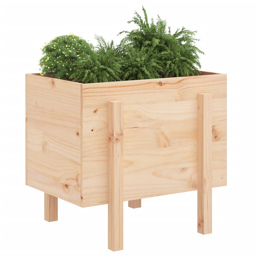 Vidaxl plantenbak 62x50x57 cm massief groenhout