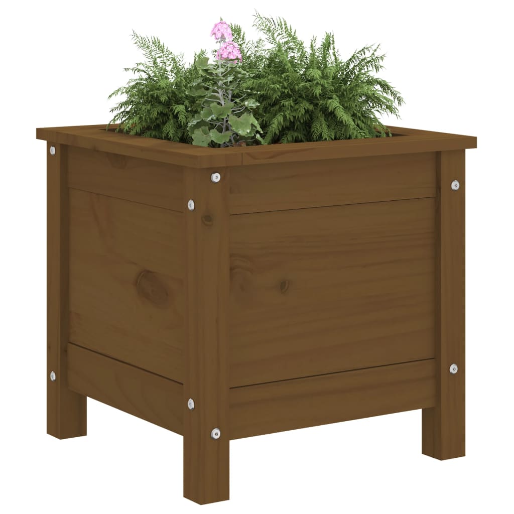 Vidaxl plantenbak 40x40x39 cm massief groenenhout honingbruin