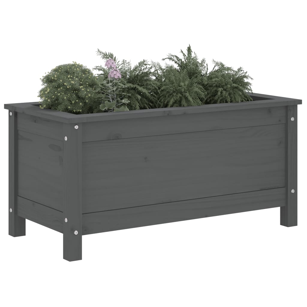 Vidaxl plantenbak 82,5x40x39 cm massief groenenhout grijs
