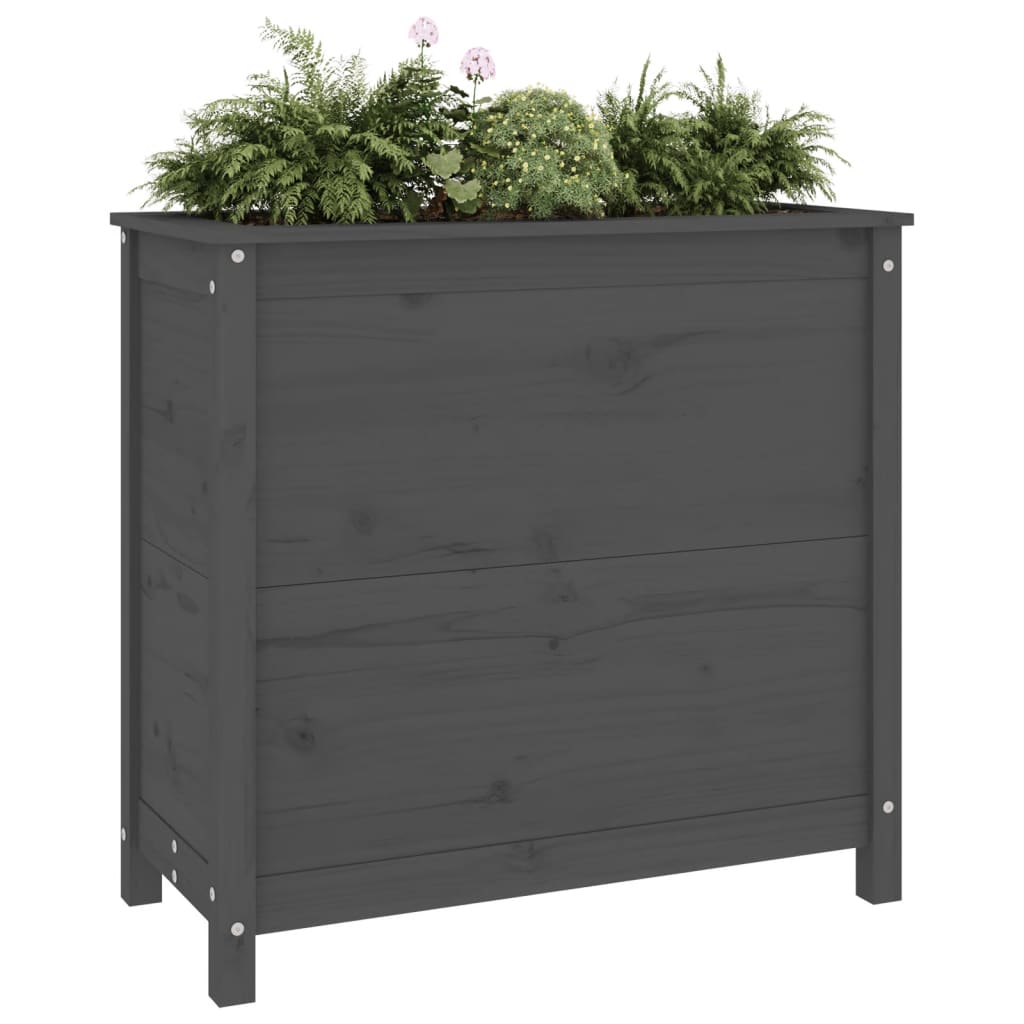 Vidaxl plantenbak 82,5x40x78 cm massief groenenhout grijs