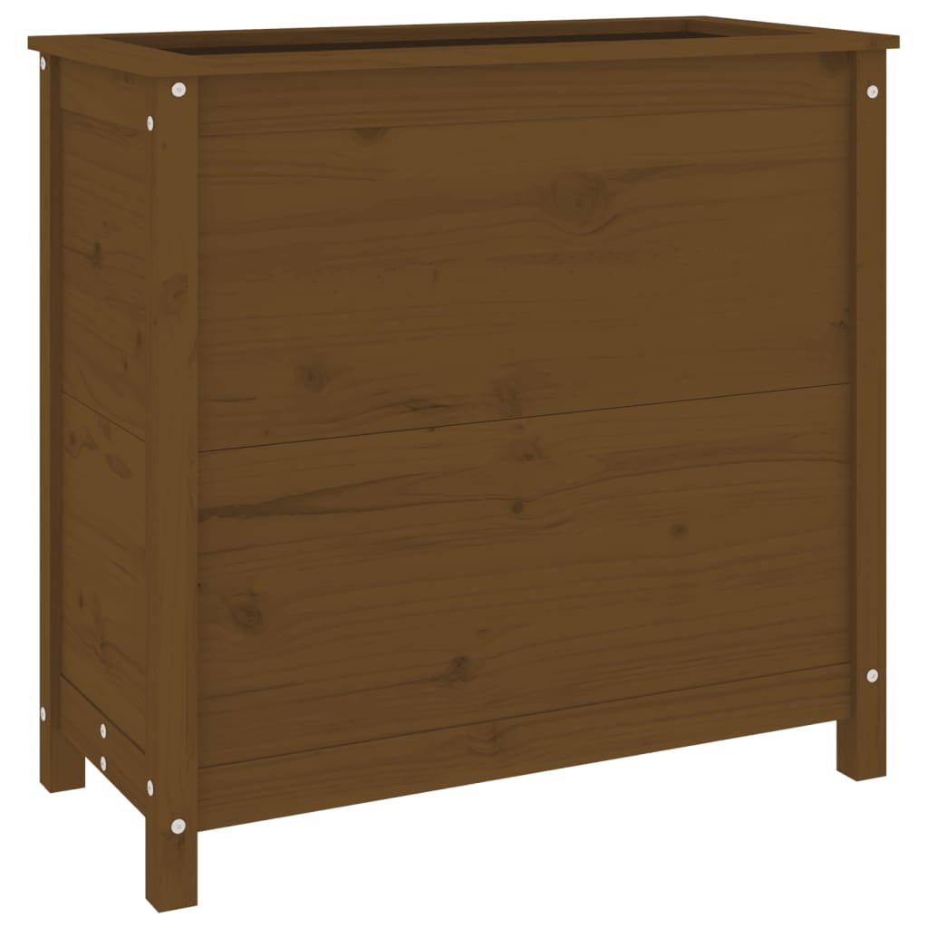 Vidaxl plantenbak 82,5x40x78 cm massief groenhout honingbruin