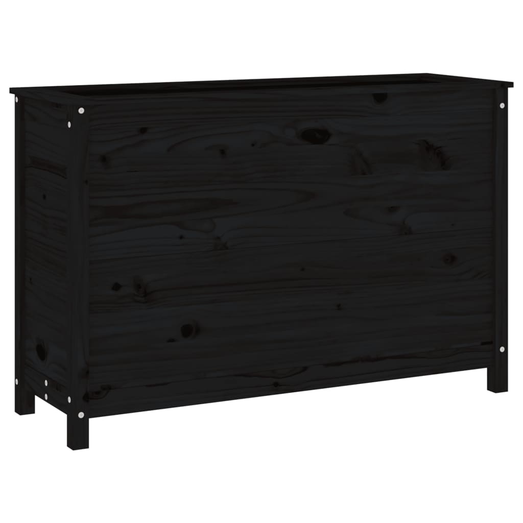 Vidaxl plantenbak verhoogd 119,5x40x78 cm massief groenenhout zwart