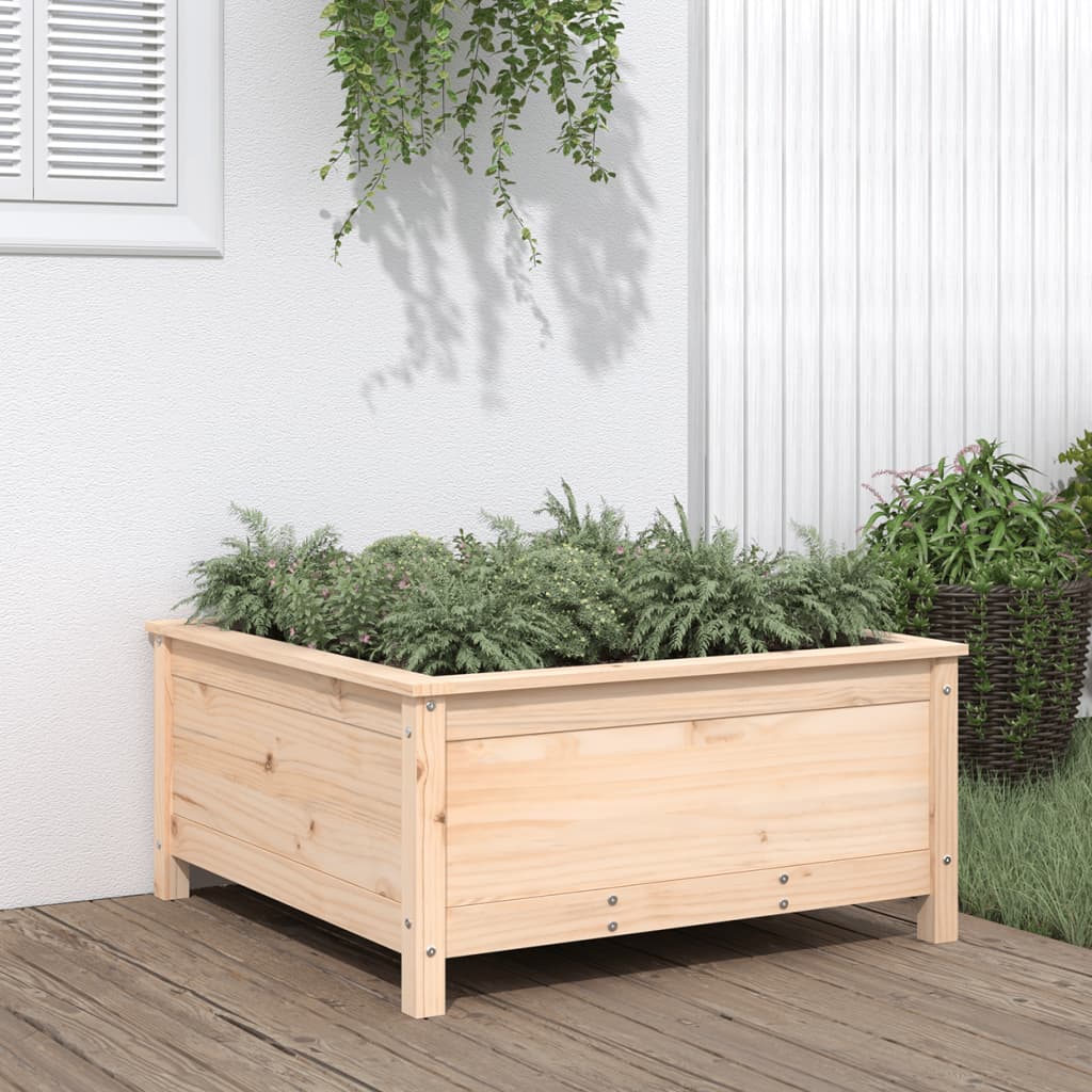Vidaxl plantenbak 82,5x82,5x39 cm massief groenhout