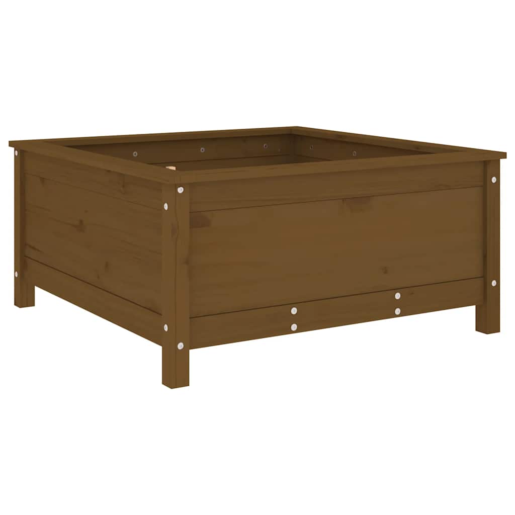 Vidaxl plantenbak 82,5x82,5x39 cm massief groenhout honingbruin