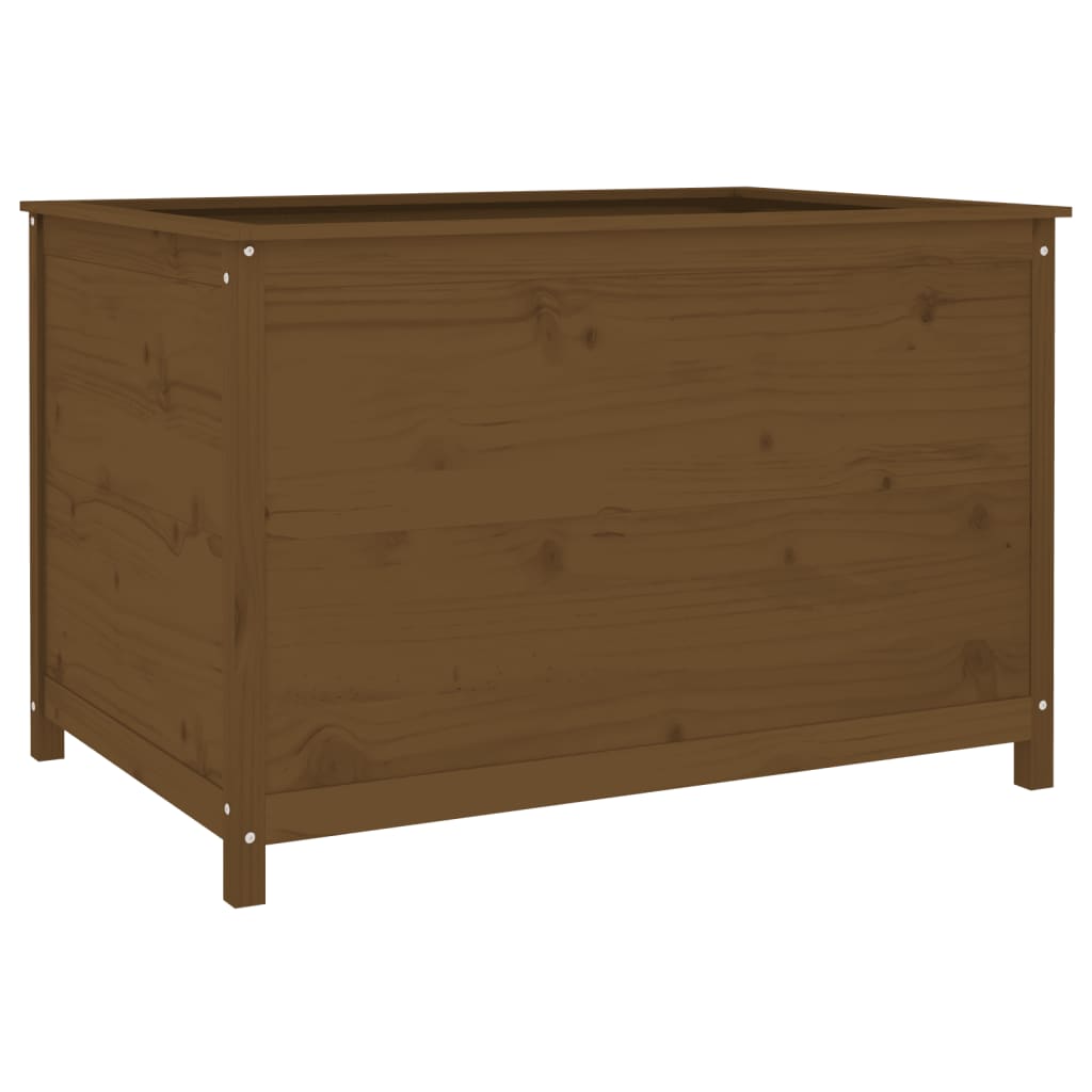 Vidaxl plantenbak verhoogd 119,5x82,5x78 cm massief groen honingbruin