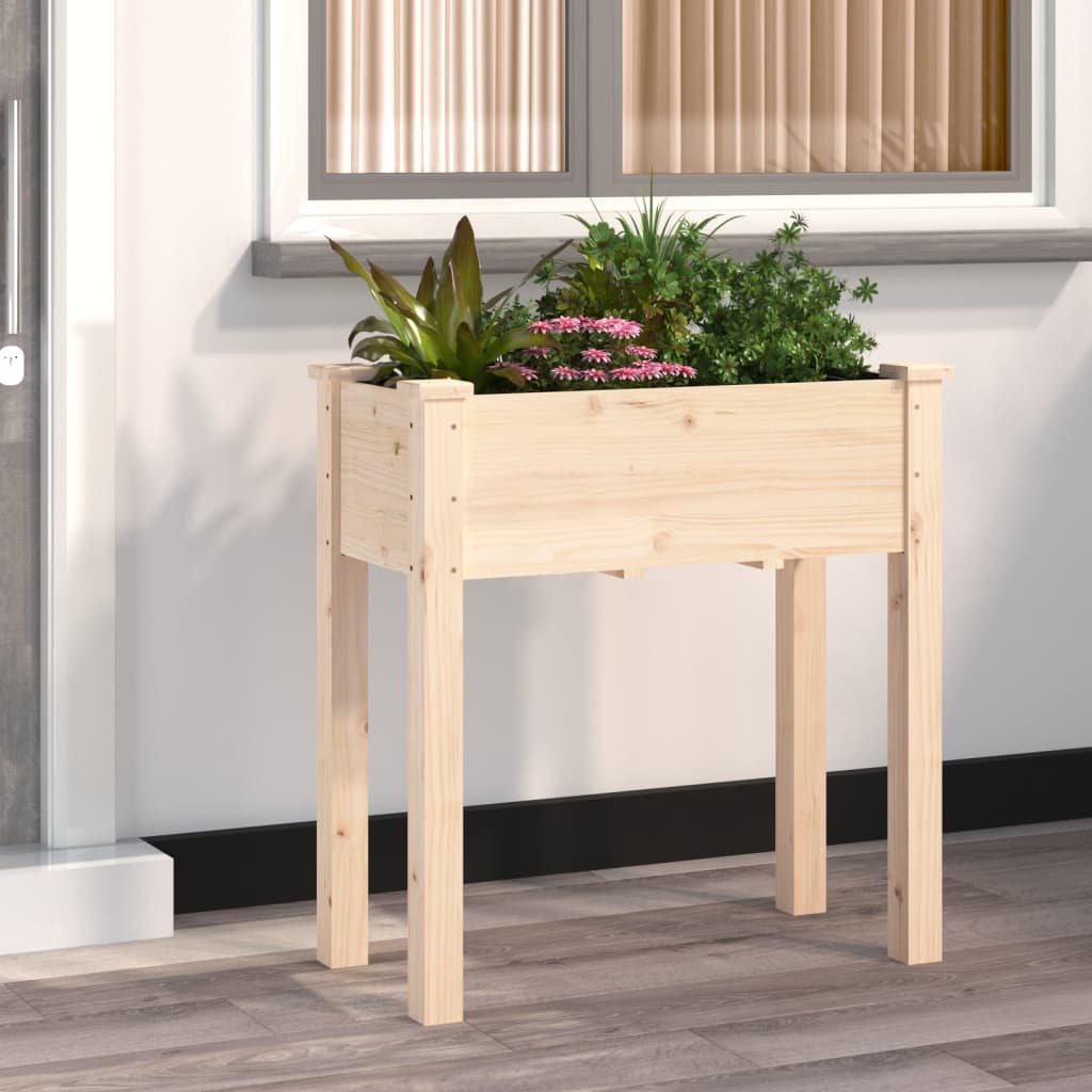 Vidaxl plantenbak met uitvoering 71x37x76 cm massief vuurhout