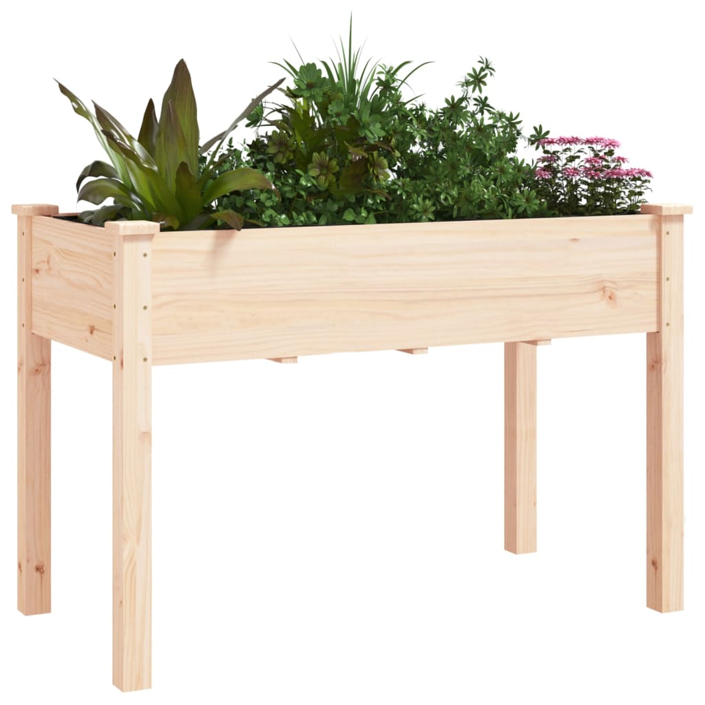 Vidaxl plantenbak met uitvoering 118x59x76 cm massief vuurhout