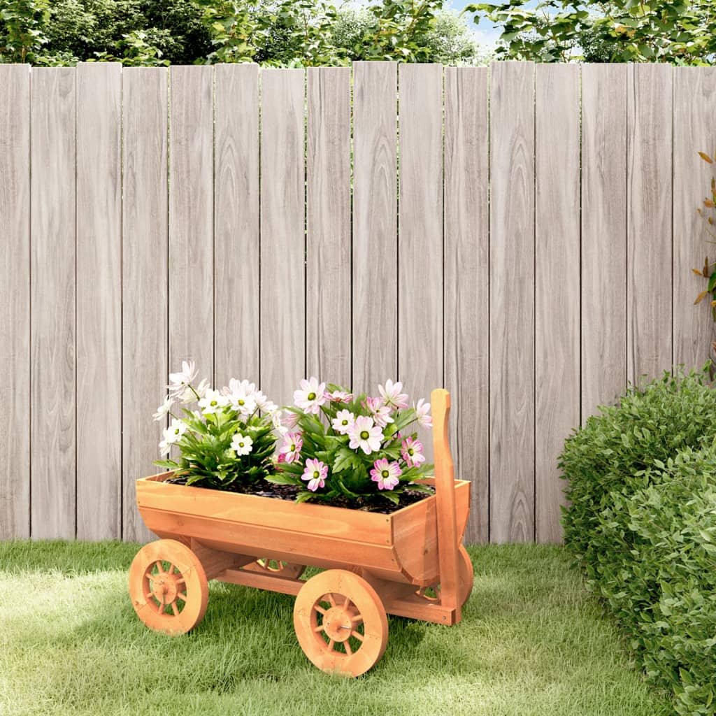 Vidaxl decoratieve wagen 70x43x54 cm massief vuurhout