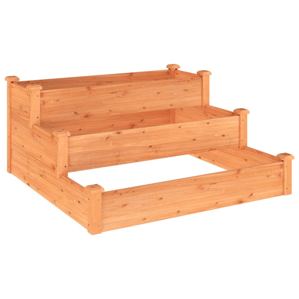 Vidaxl plantenbak ingezoomd 120x120x56 cm massief vurenhout bruin