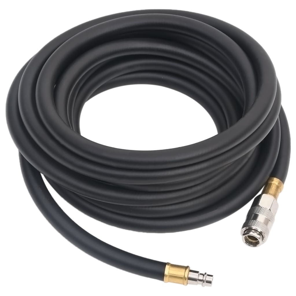 VidaXL Luchtslang hybride 0,6'' 2 m rubber en pvc zwart