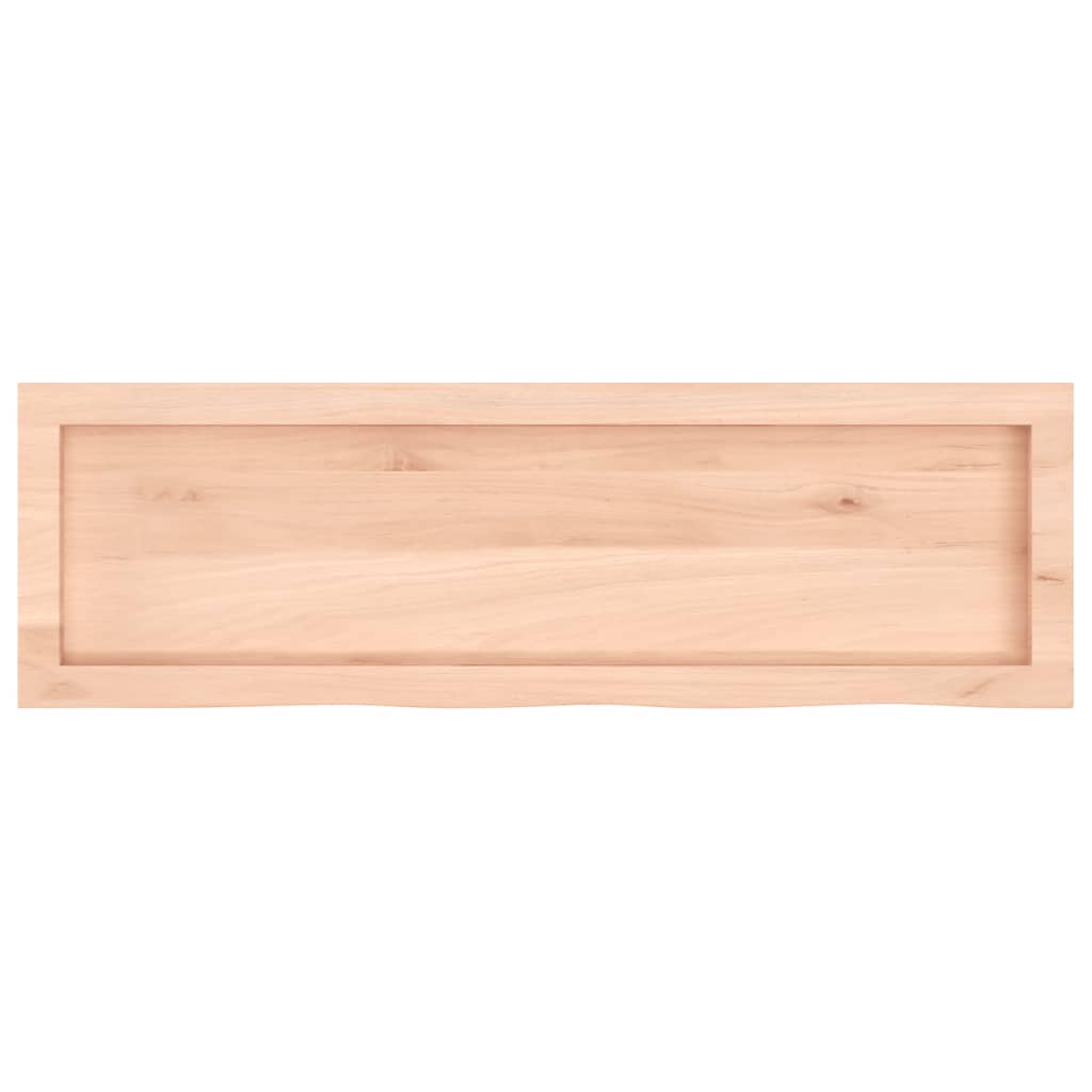 Vidaxl wastafelblad 100x30x(2-6) cm onbehandeld massief hout