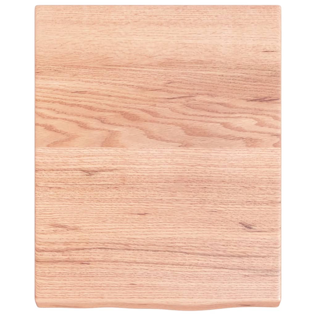 Vidaxl wastafelblad 40x50x(2-4) cm massief hout lichtbruin