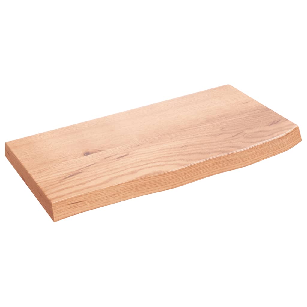 Vidaxl wastafelblad 60x30x(2-4) cm behandeld massief hout lichtbruin