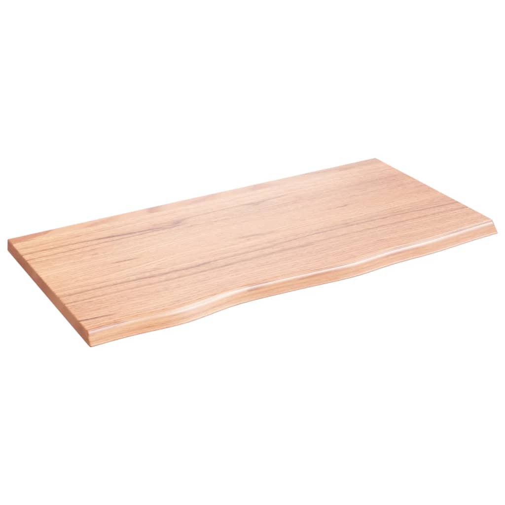 Vidaxl wastafelblad 80x40x2 vervaardigd massief hout lichtbruin