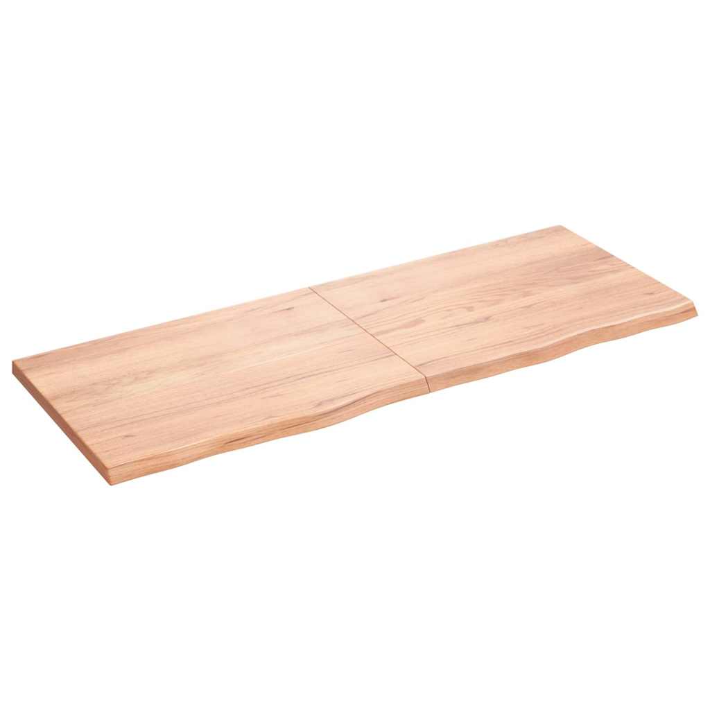 Vidaxl wastafelblad 160x60x(2-4) cm versierd massief hout lichtbruin