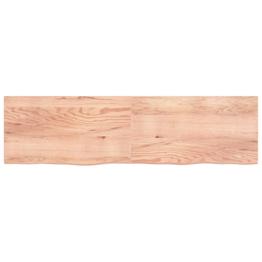 Vidaxl wastafelblad 220x60x(2-4) cm versierd massief hout lichtbruin