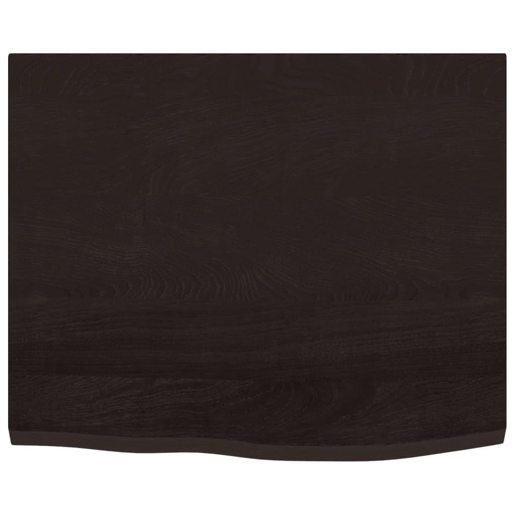 Vidaxl wastafelblad 60x50x(2-6) cm massief hout donkerbruin