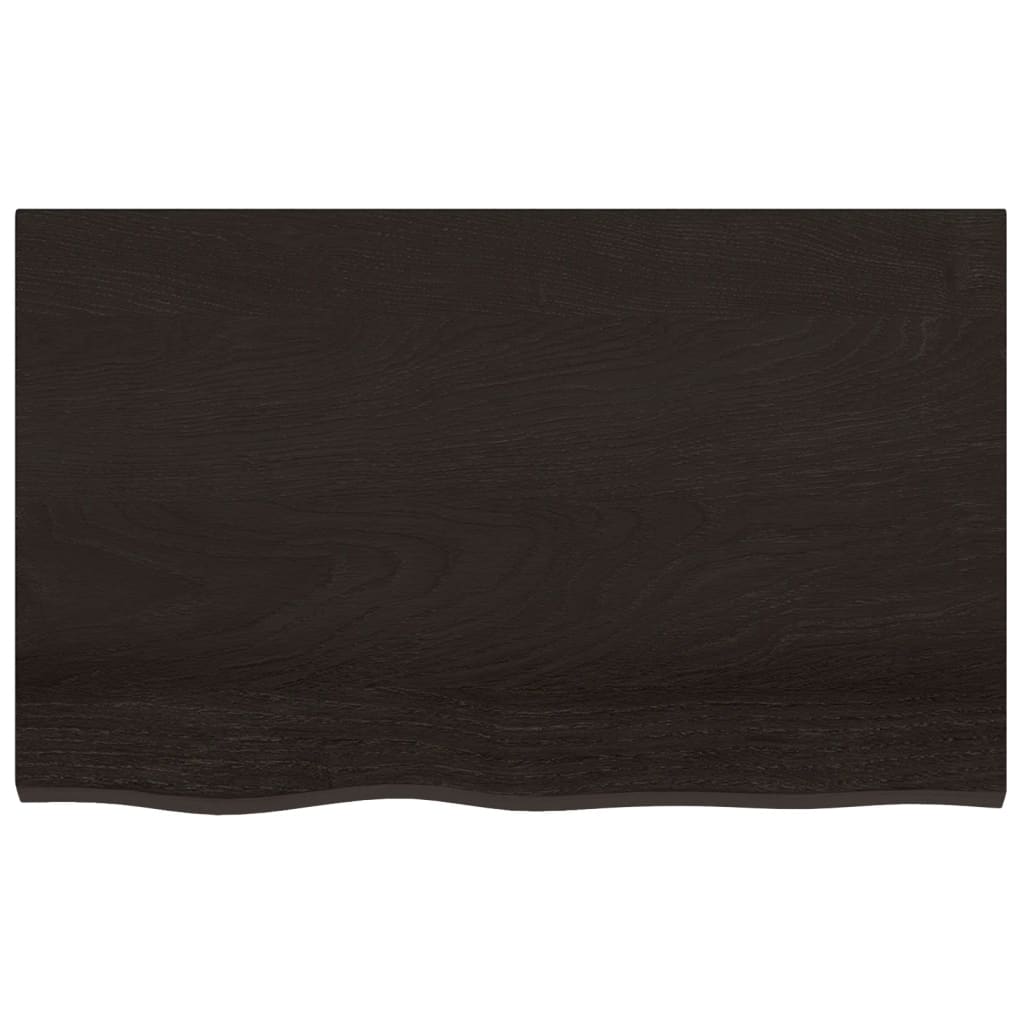 Vidaxl wastafelblad 80x50x(2-6) cm massief hout donkerbruin