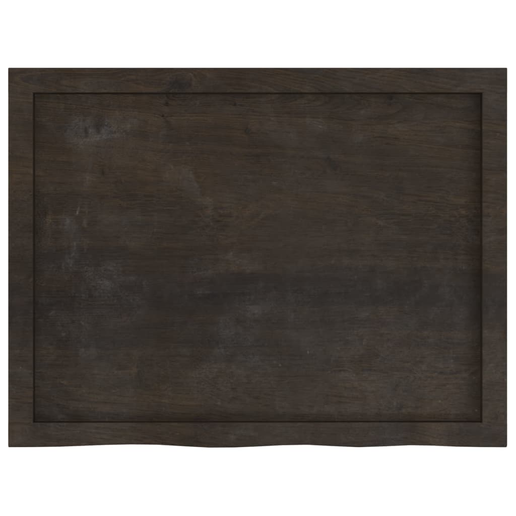 Vidaxl wastafelblad 80x60x(2-4) cm behandeld massief hout donkerbruin