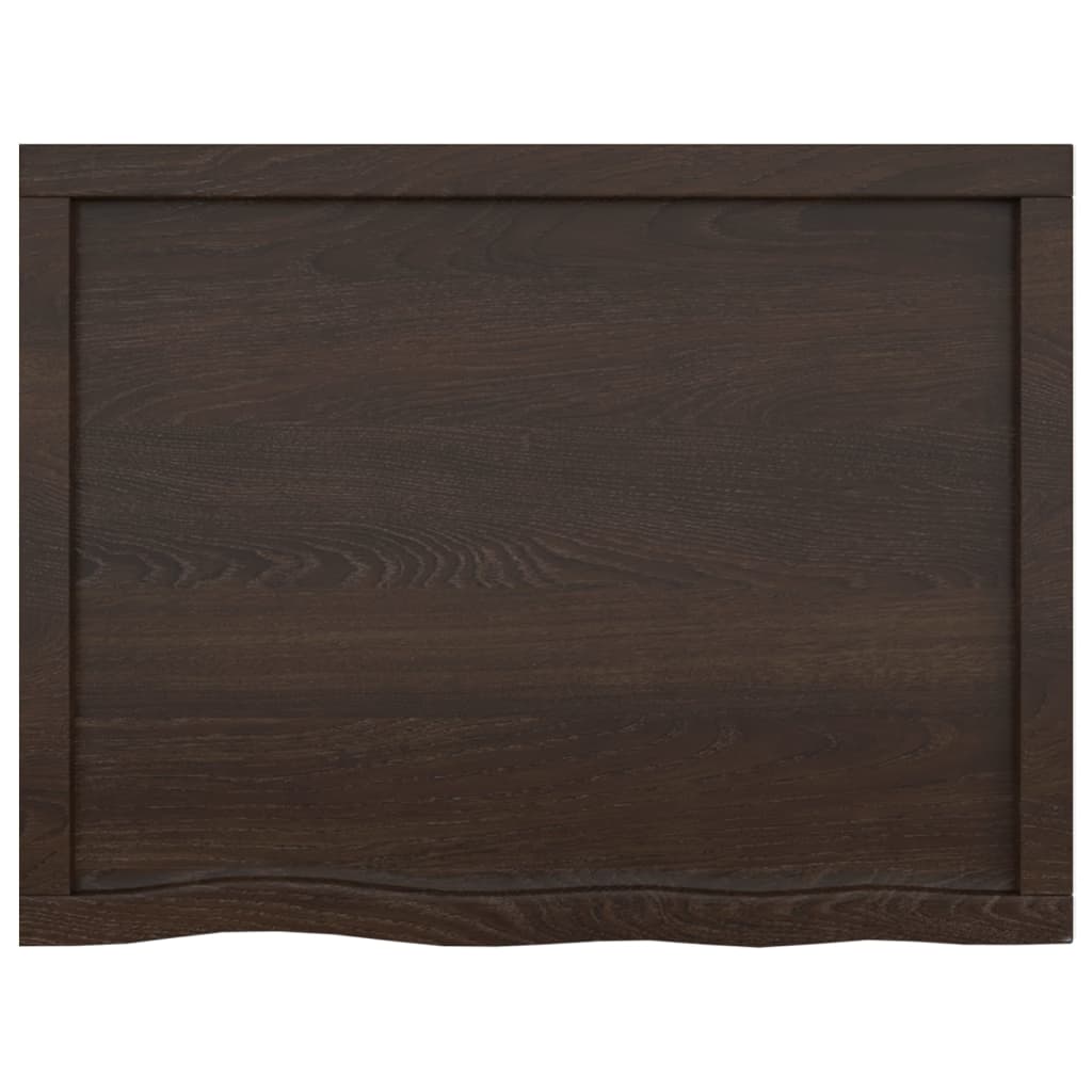 Vidaxl wastafelblad 80x60x(2-6) cm behandeld massief hout donkerbruin