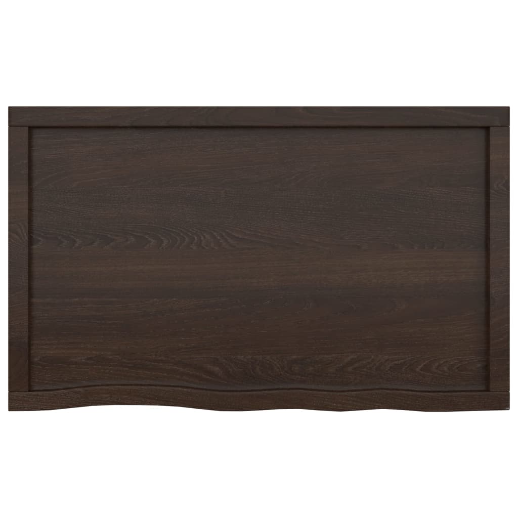 Vidaxl wastafelblad 100x60x(2-4) cm behandeld massief hout donkerbruin