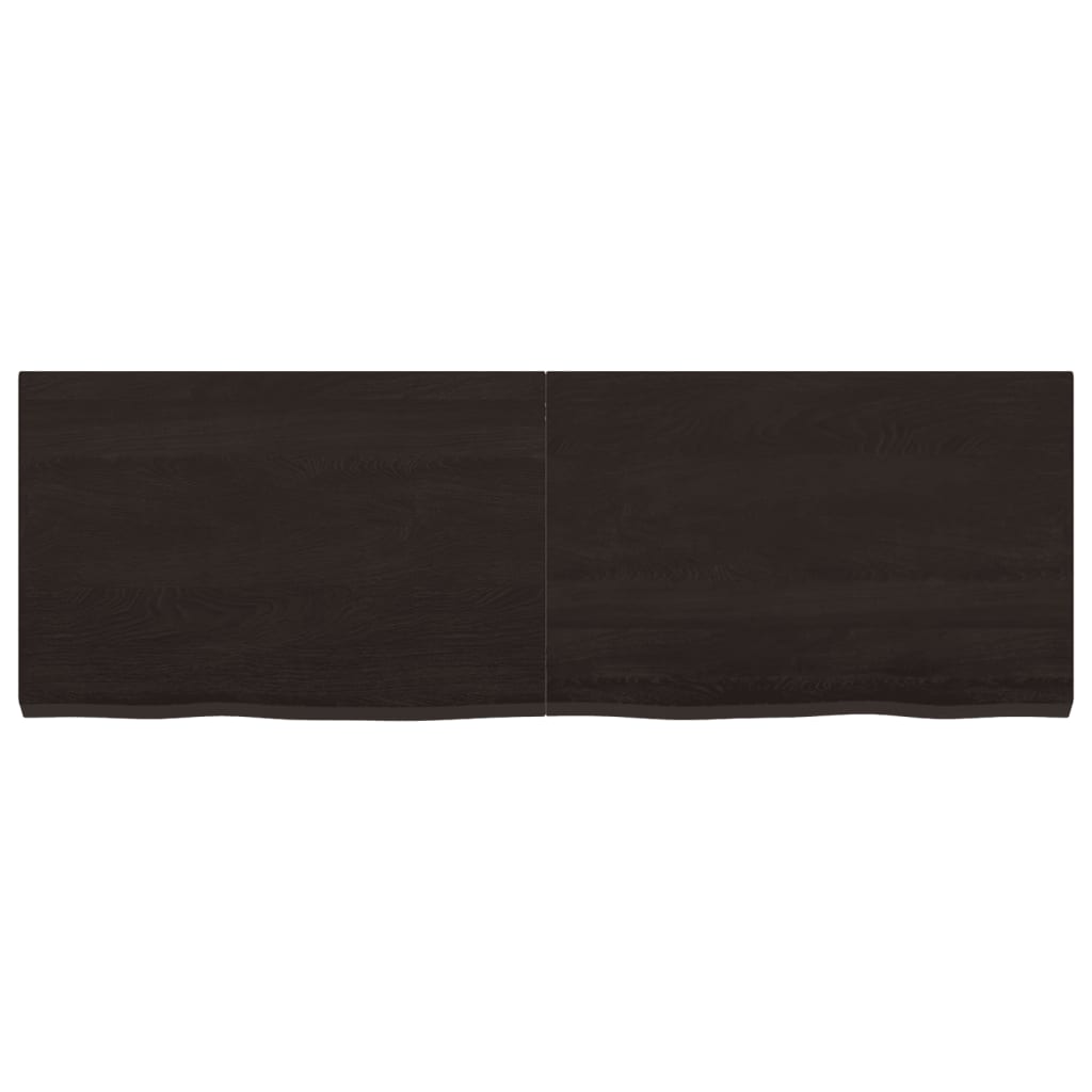 Vidaxl wastafelblad 120x40x(2-4) cm versierd massief hout donkerbruin