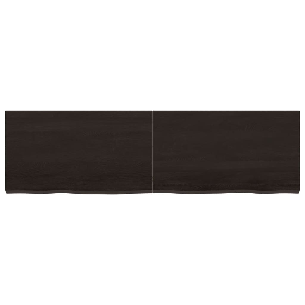 Vidaxl wastafelblad 140x40x(2-4) cm versierd massief hout donkerbruin