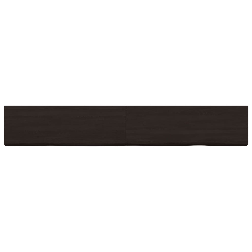Vidaxl wastafelblad 180x40x(2-4) cm versierd massief hout donkerbruin