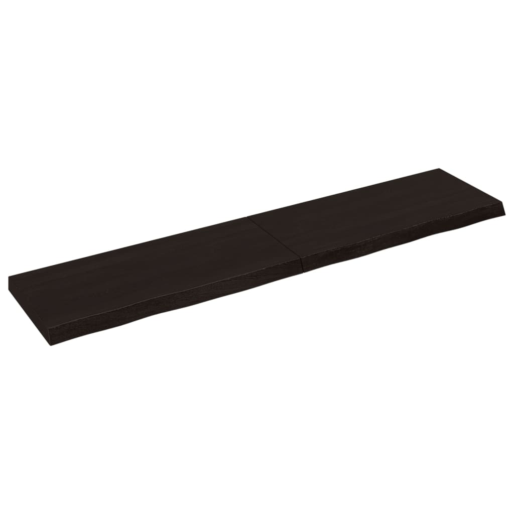 Vidaxl wastafelblad 180x40x(2-6) cm versierd massief hout donkerbruin