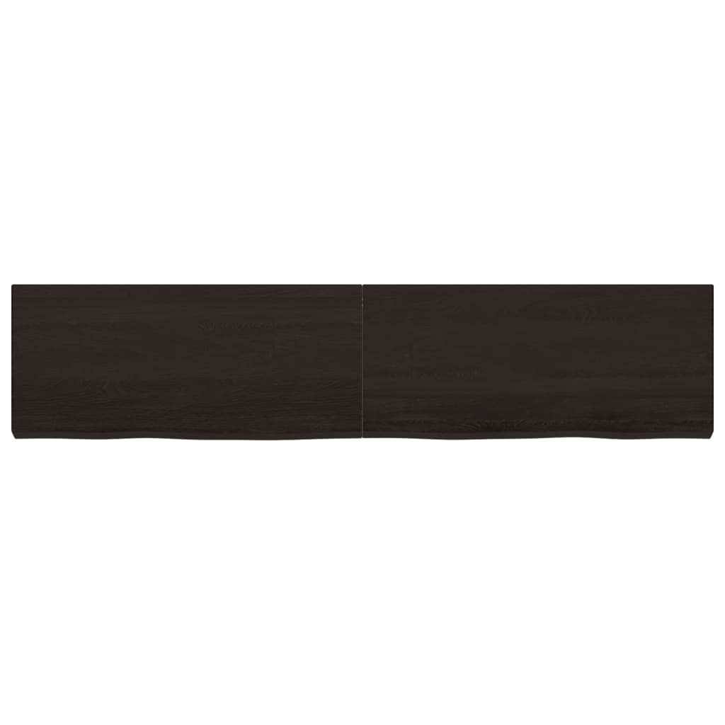Vidaxl wastafelblad 180x40x(2-6) cm versierd massief hout donkerbruin