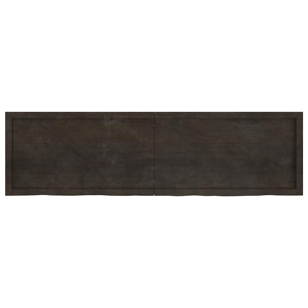 Vidaxl wastafelblad 180x50x(2-4) cm behandeld massief hout donkerbruin