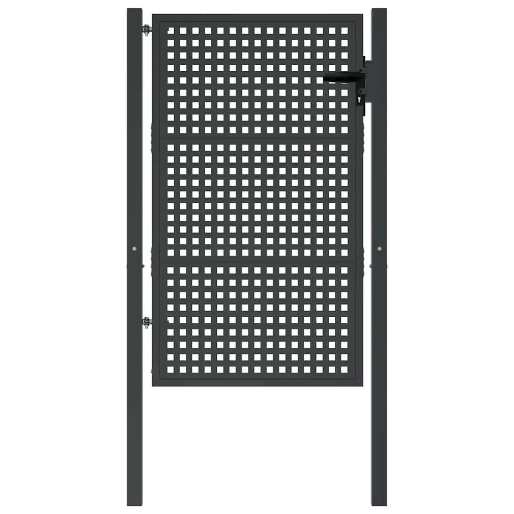 Vidaxl tuinpoort antraciet 100x150 cm staal