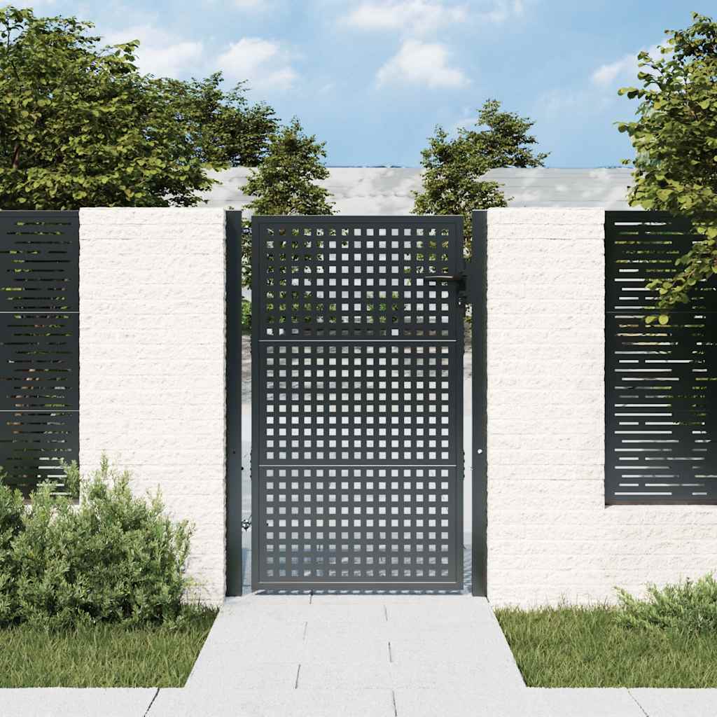 Vidaxl tuinpoort antraciet 100x150 cm staal