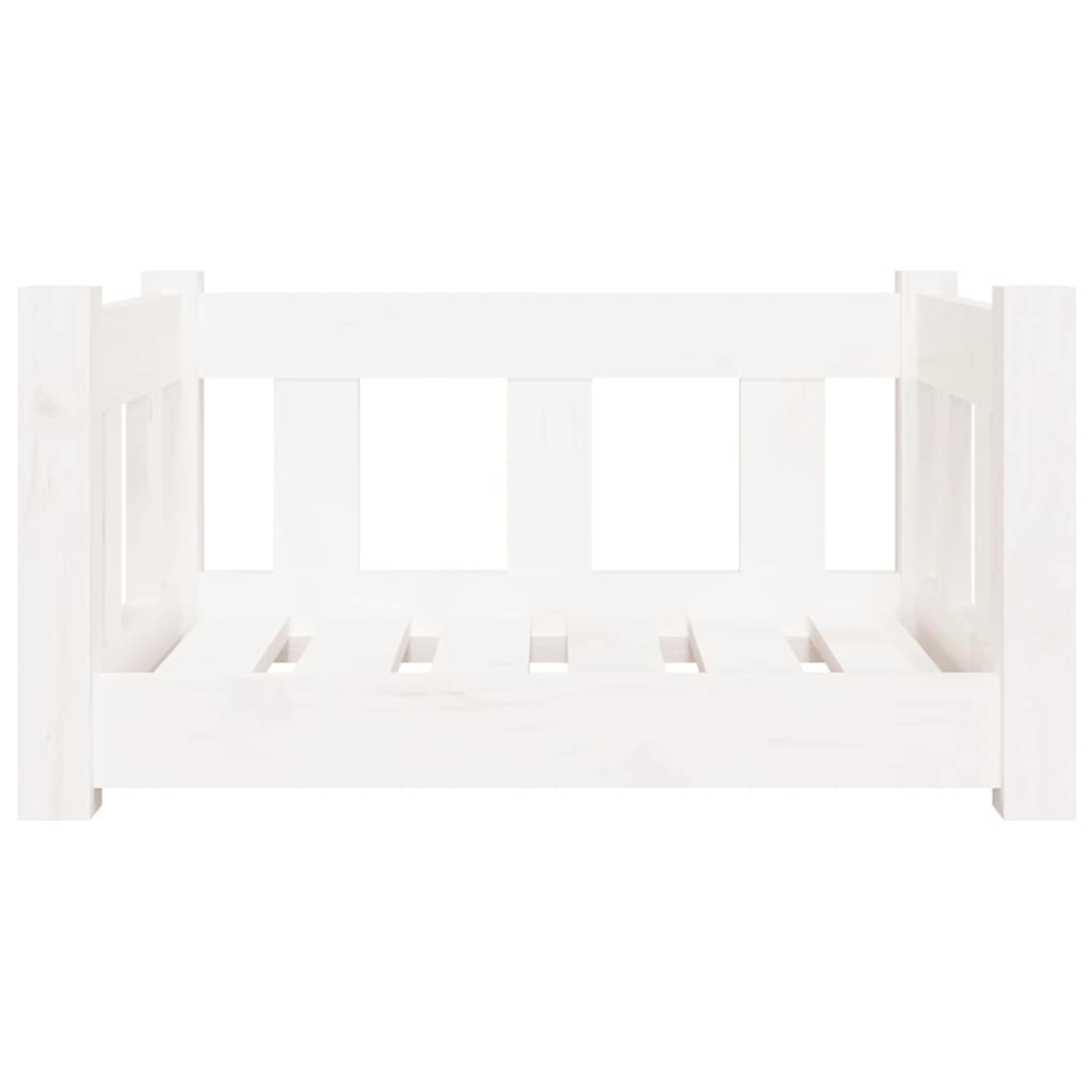 Vidaxl hondenmand 55,5x45,5x28 cm massief grenenhout wit