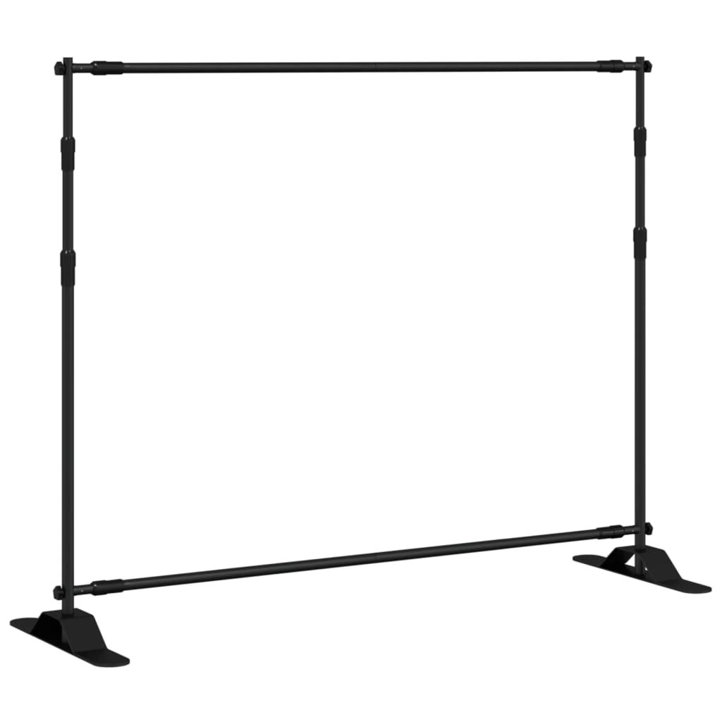 Vidaxl achtergrondstandaards 2 st 254x243 cm staal zwart