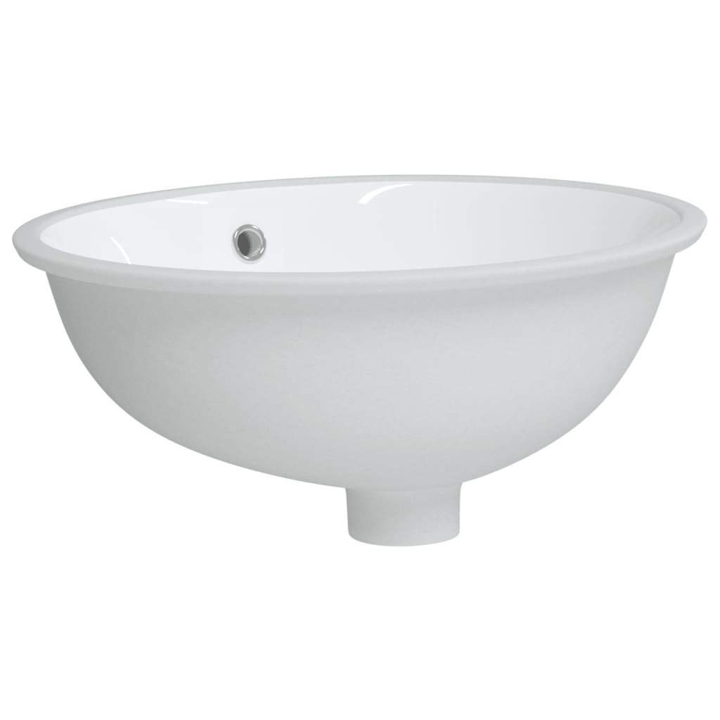 Vidaxl wastafel ovaal 43x35x19 cm keramiek wit