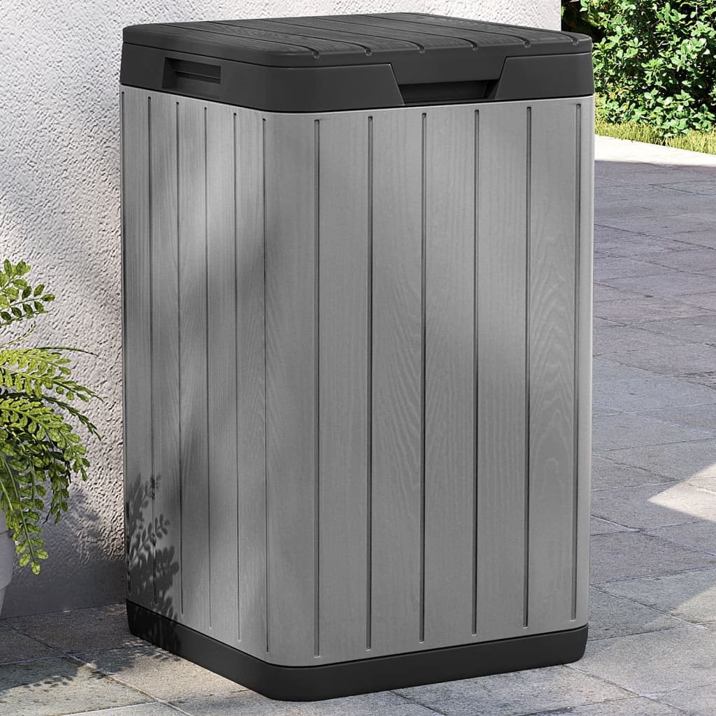 Vidaxl tuinafvalbak 38x38x65 cm polypropeen grijs