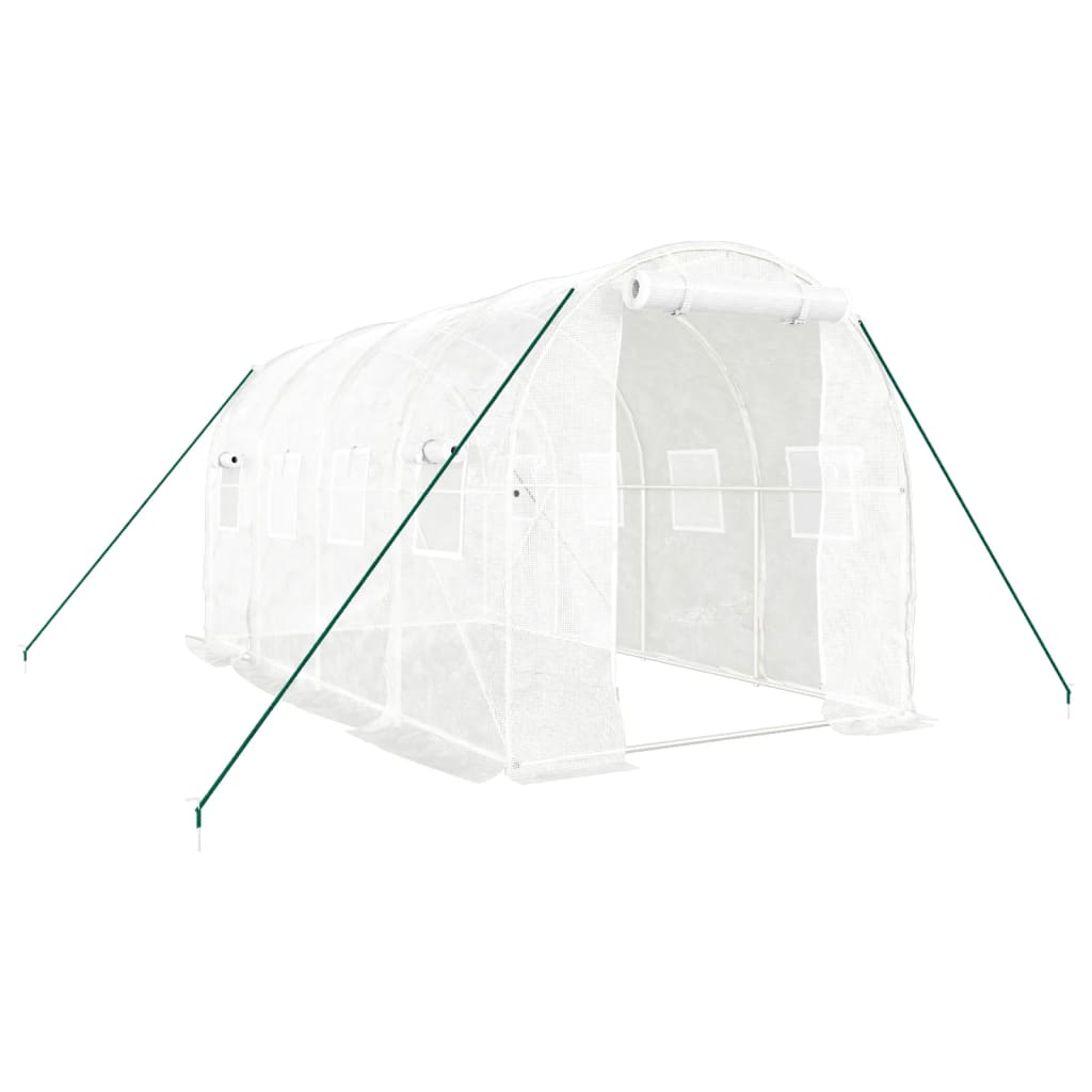 Vidaxl tuinkas met stalen frame 8 m² 4x2x2 m