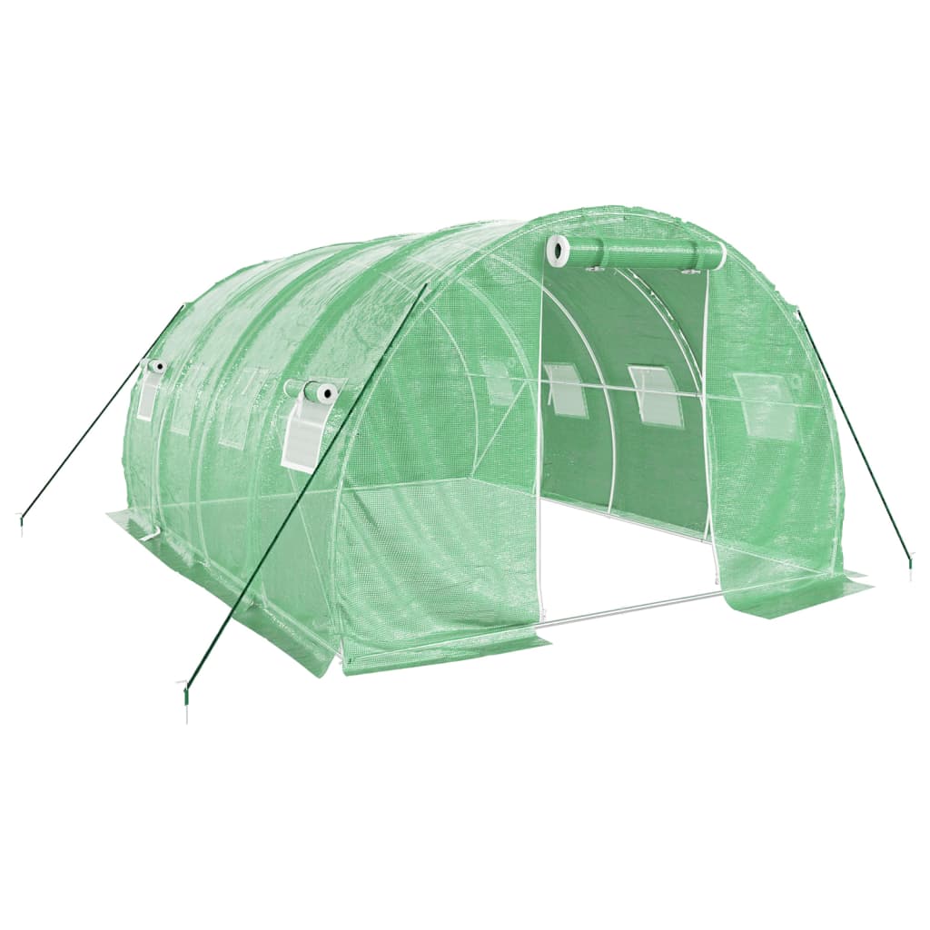 VidaXL Tuinkas met stalen frame 12 m² 4x3x2m groen