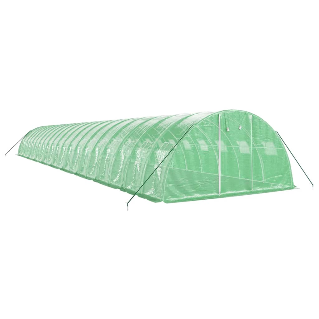 VidaXL Tuinkas met stalen frame 80 m² 20x4x2 m groen