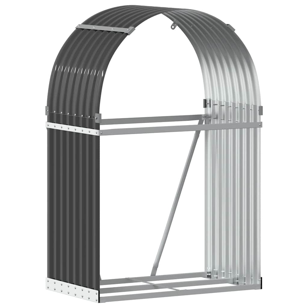 Vidaxl houthouder antraciet 80x45x120 cm gegalvaniseerd staal