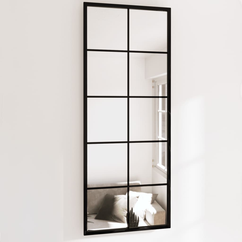 Vidaxl wandspiegels 2 st 100x40 cm metaal zwart