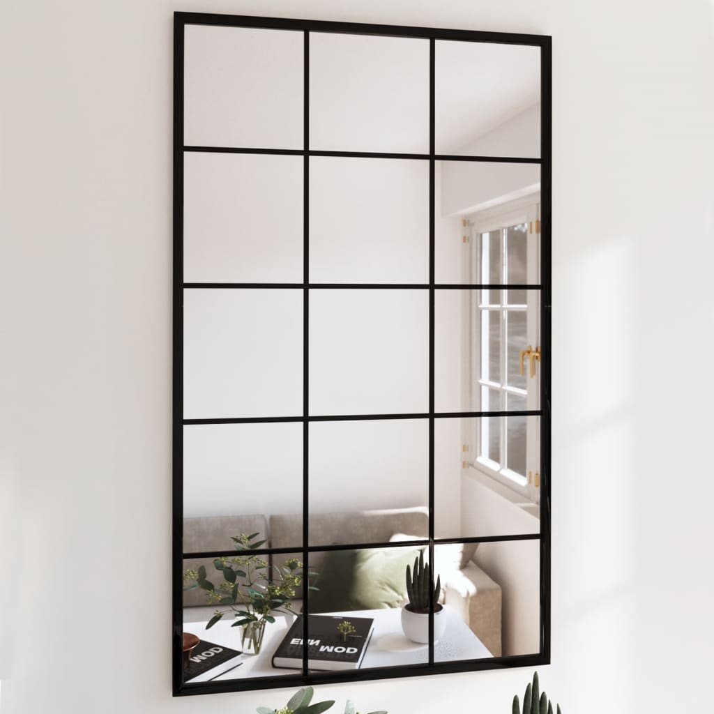 Vidaxl wandspiegels 2 st 100x60 cm metaal zwart