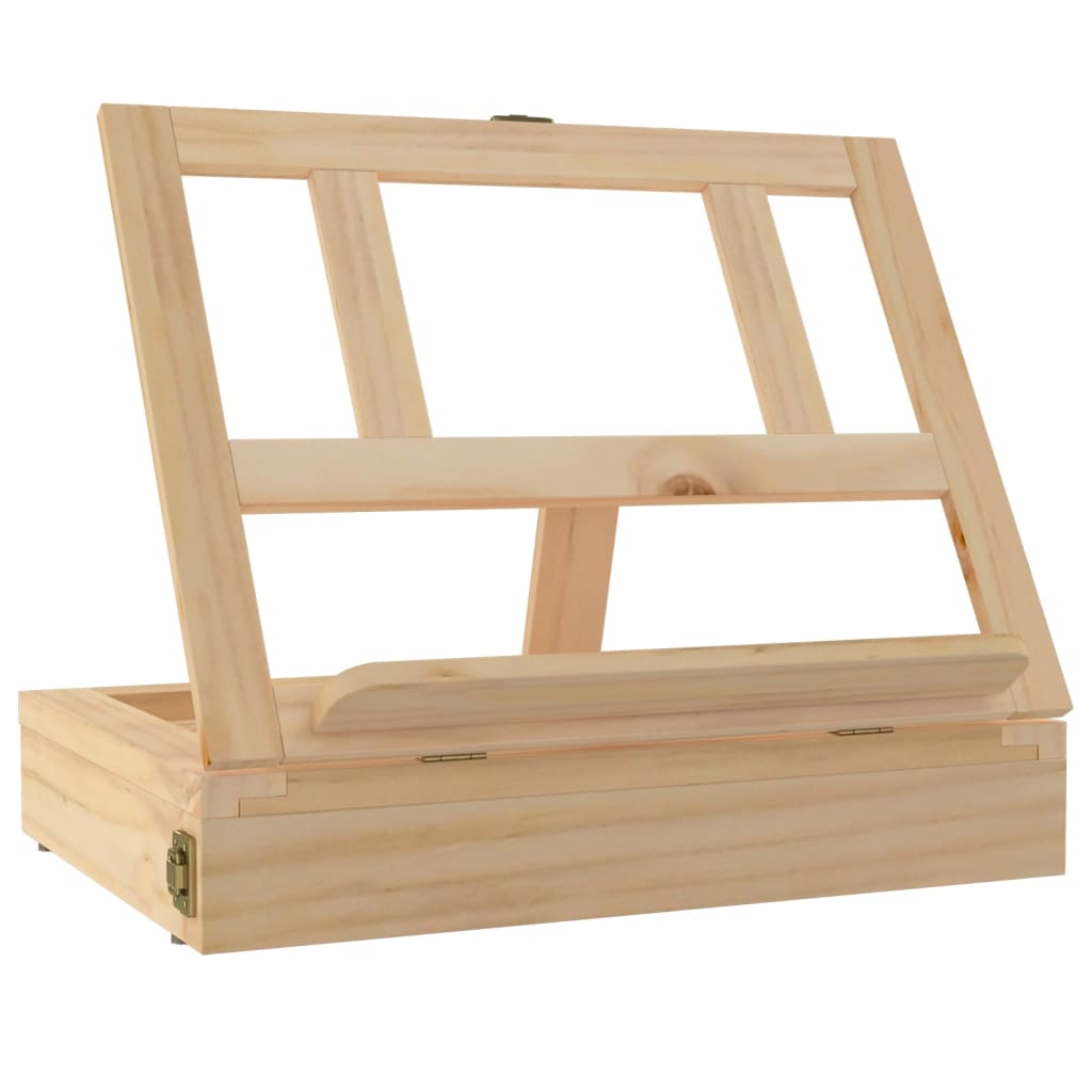 VidaXL Tafelezel met lade 33,5x25,5x7 cm massief groenhout