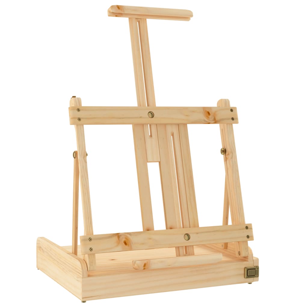 Vidaxl tafelezel met lade 41,5x37x12 cm massief groenhout