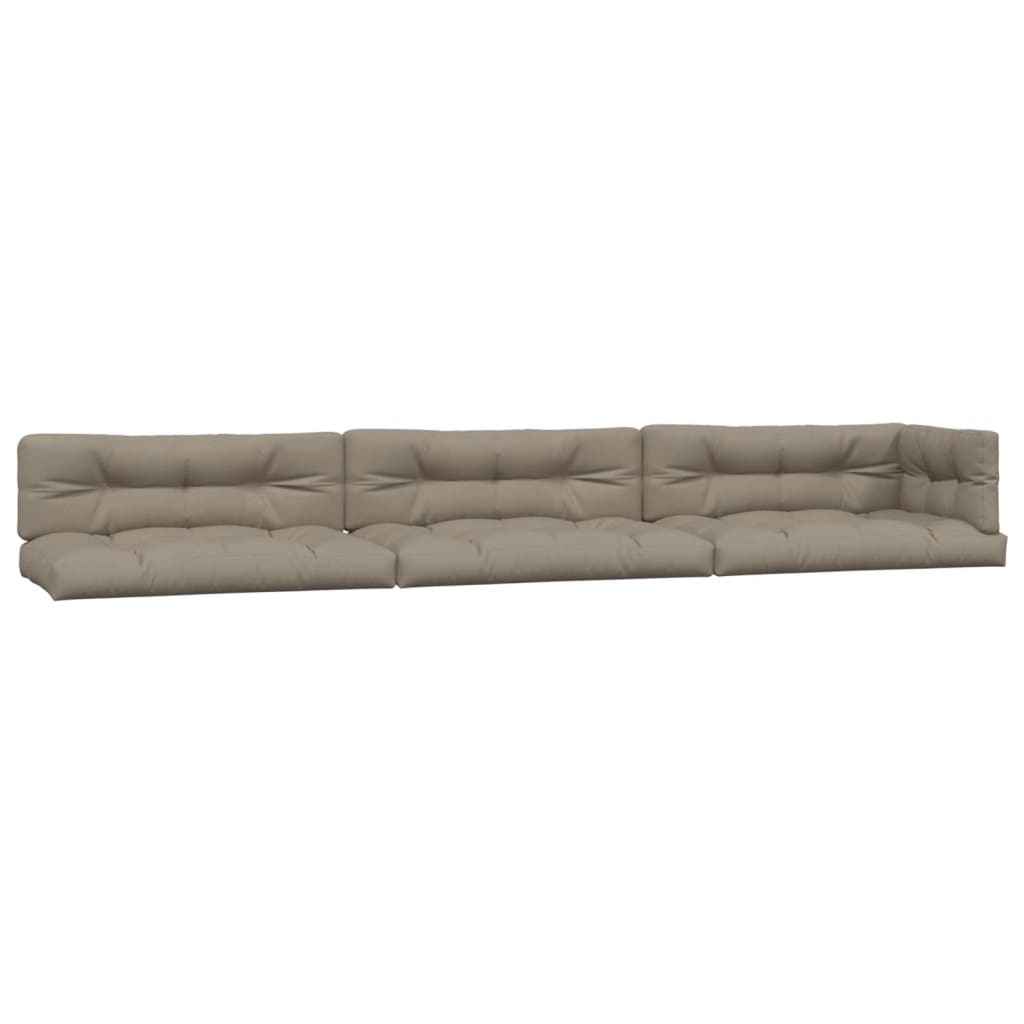 VidaXL Palletkussens 7 st stof taupe