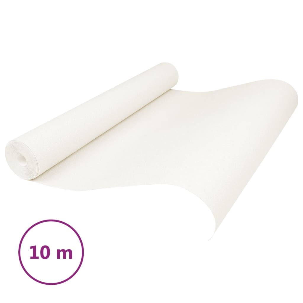 Vidaxl vliesbehang 3d effen 10x0,53m crèmekleurig