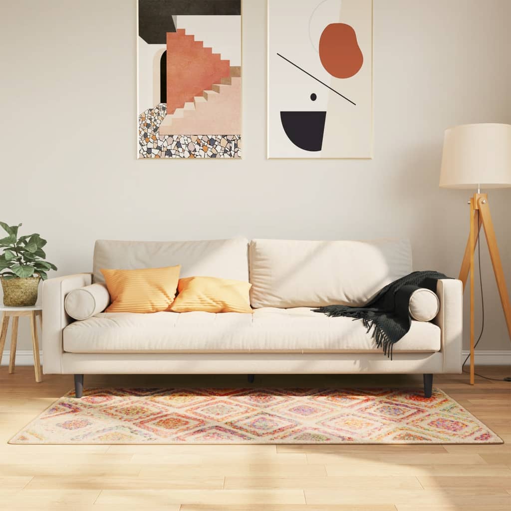 Vidaxl vloerkleed wasbaar antislip 80x150 cm meerkleurig