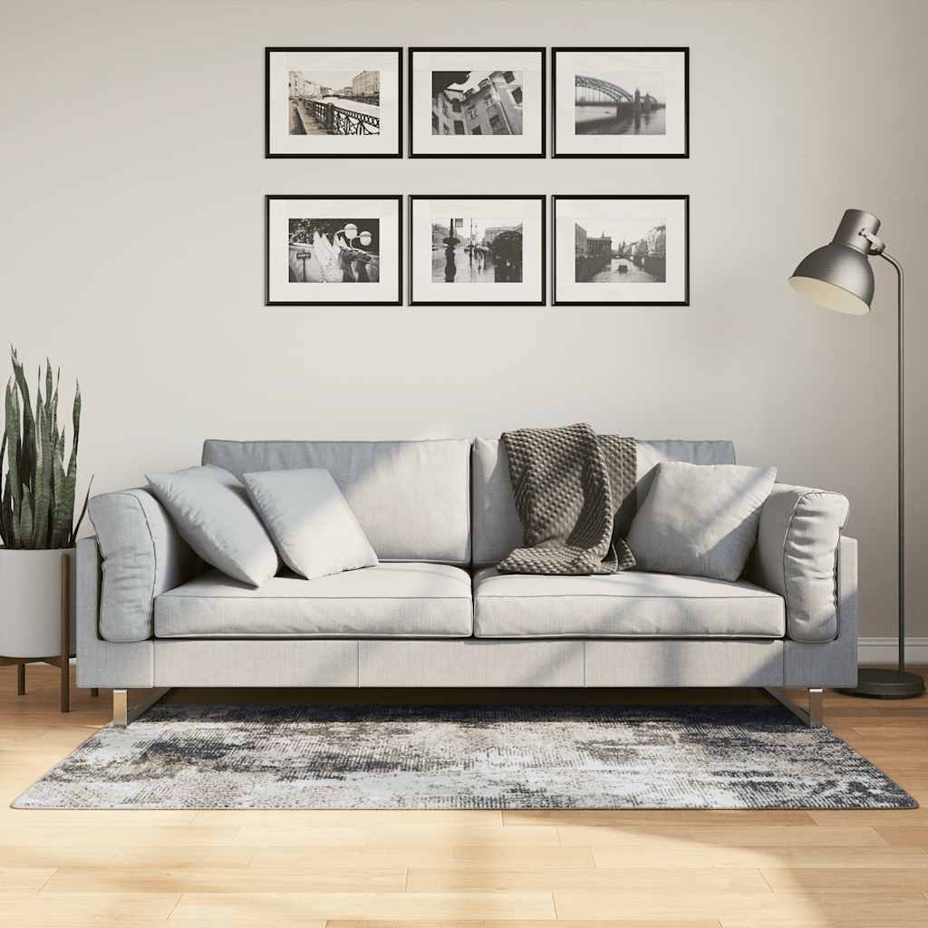 Vidaxl vloerkleed wasbaar antislip 80x150 cm meerkleurig